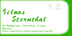 vilmos sternthal business card